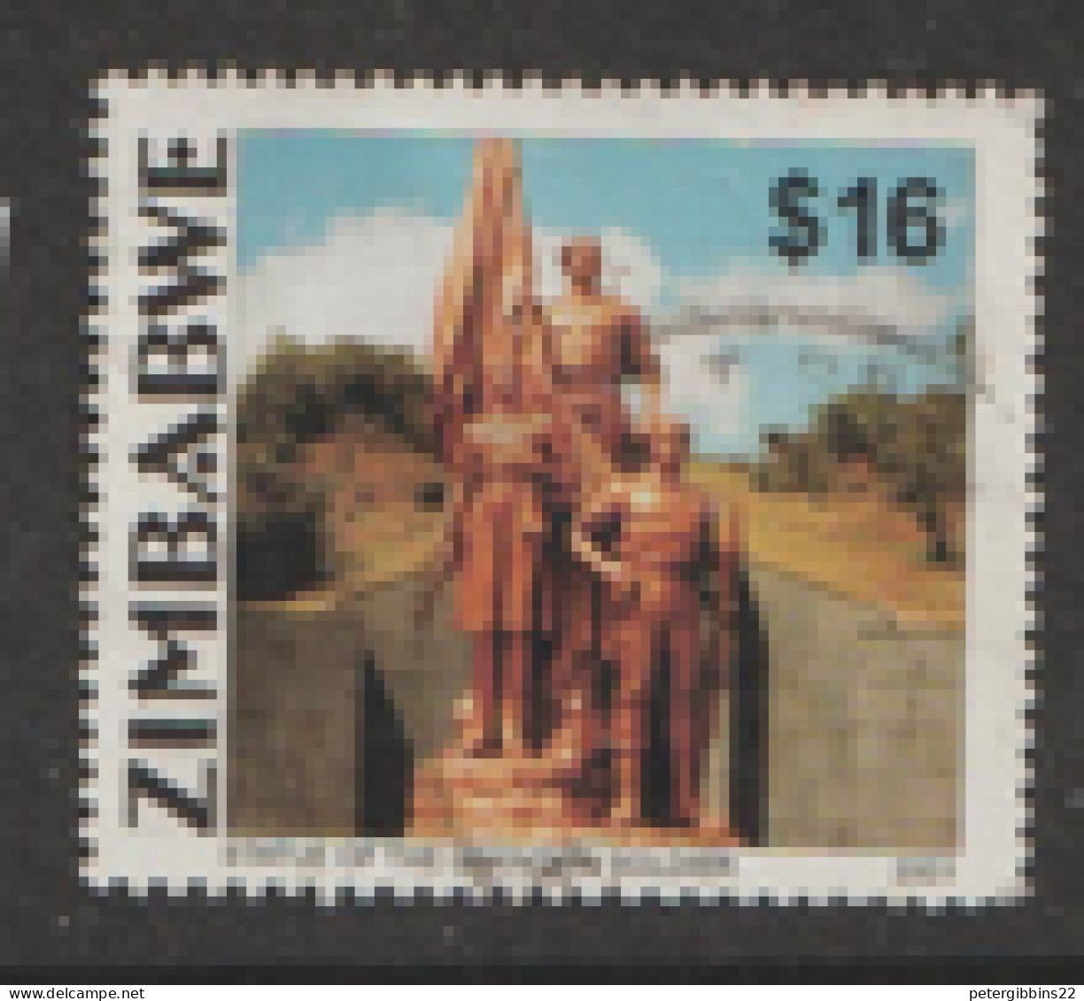 Zimbabwe  2001  SG 1061  Statue To The Unknown Soldier    Fine Used - Zimbabwe (1980-...)
