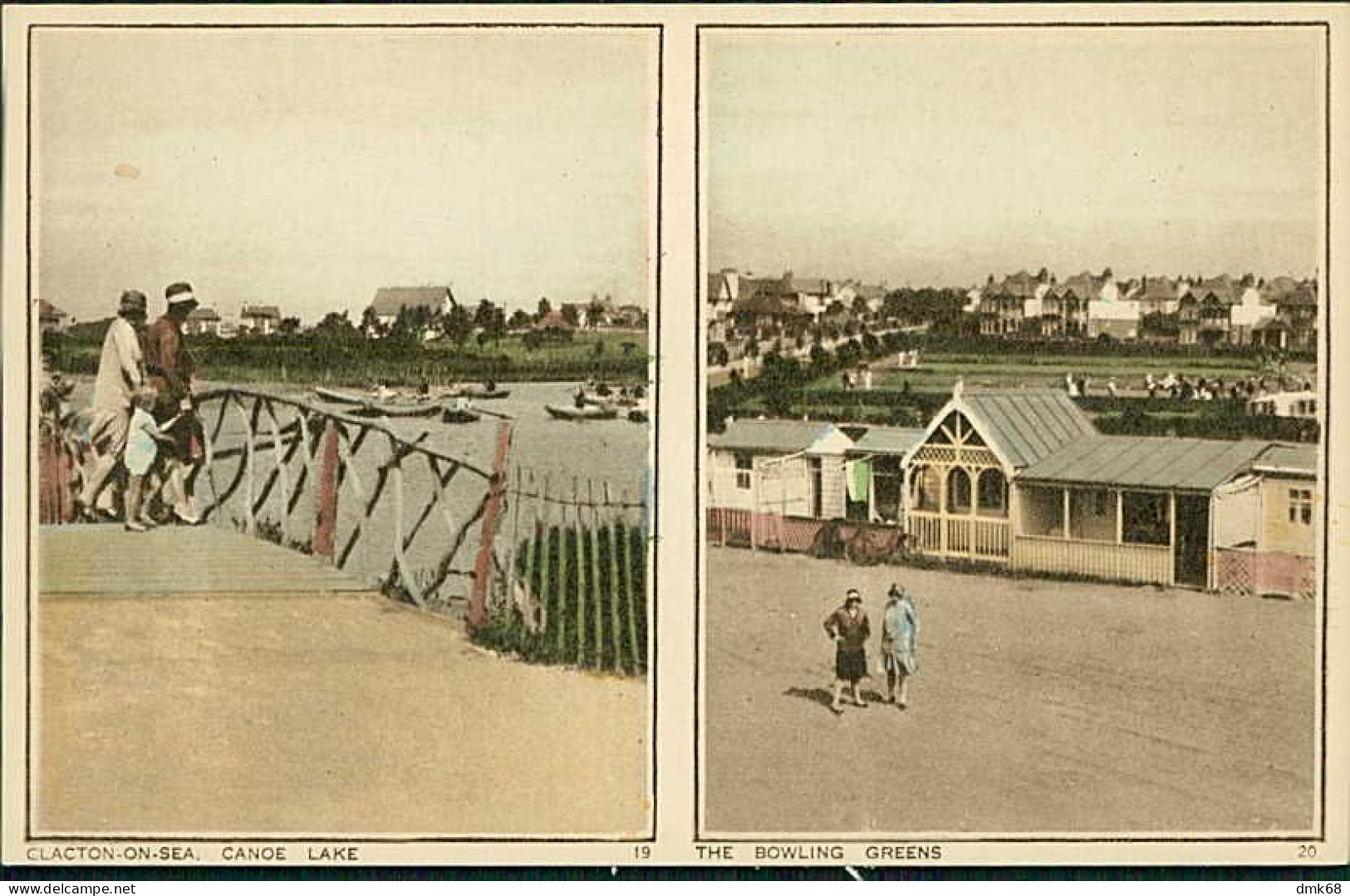 UNITED KINGDOM - CLACTON ON SEA - CANOE / LAKE / THE BOWLING GREENS - PUB. BY PHOTOCHROM CO. LIT. 1910s (17080) - Clacton On Sea