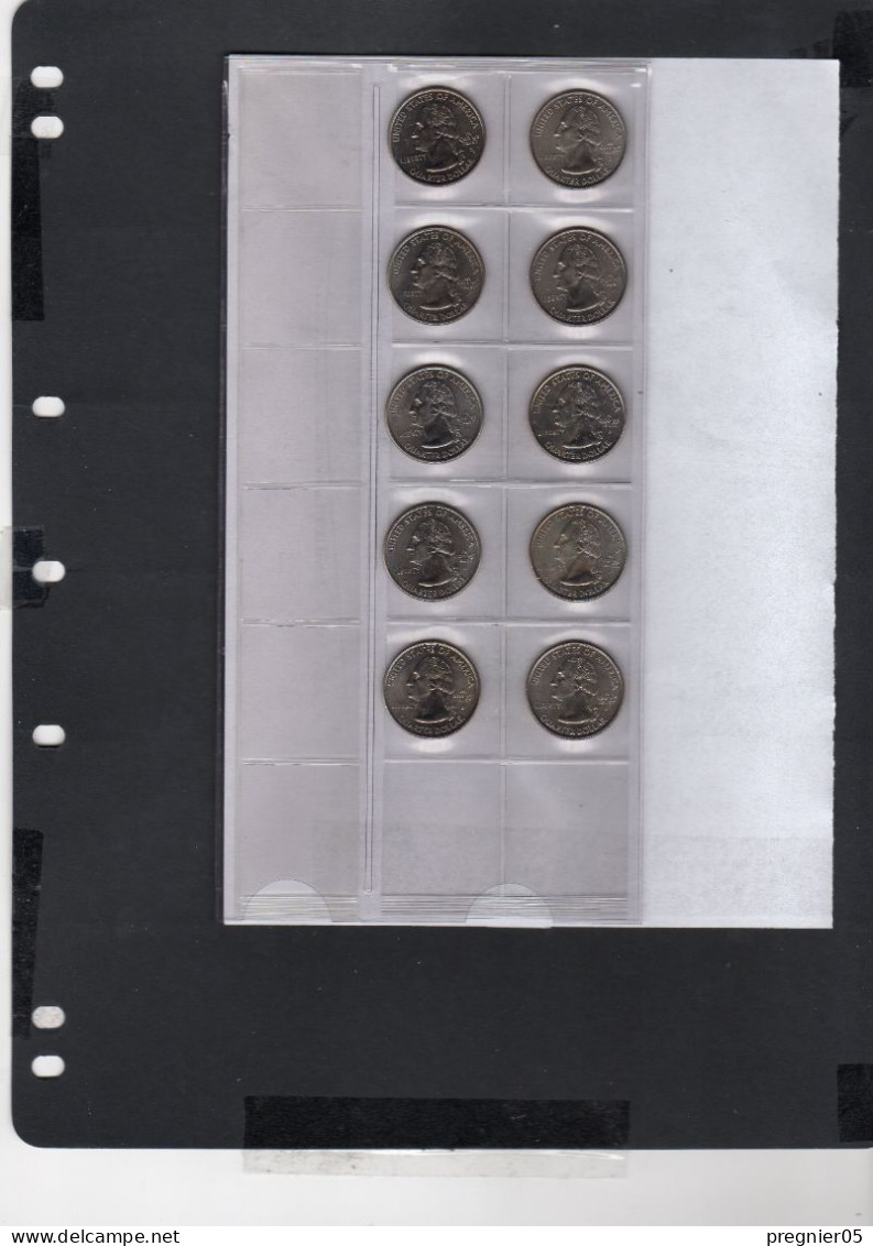 USA - Lot 10 Pièces 1/4 Dollar Série State Quarters D + P  2002 NEUF/UNC - 1999-2009: State Quarters