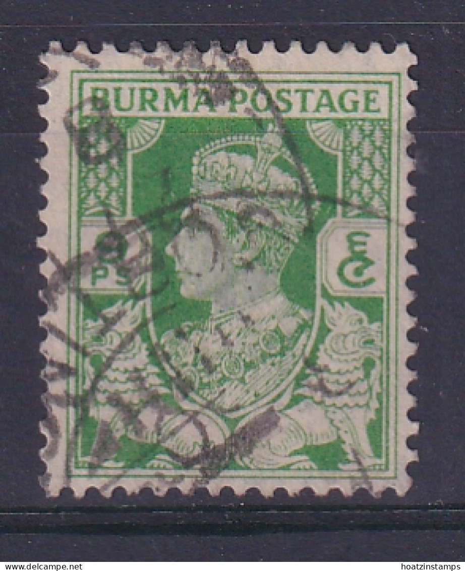Burma: 1938/40   KGVI   SG21    9p   Yellow-green   Used - Birmania (...-1947)