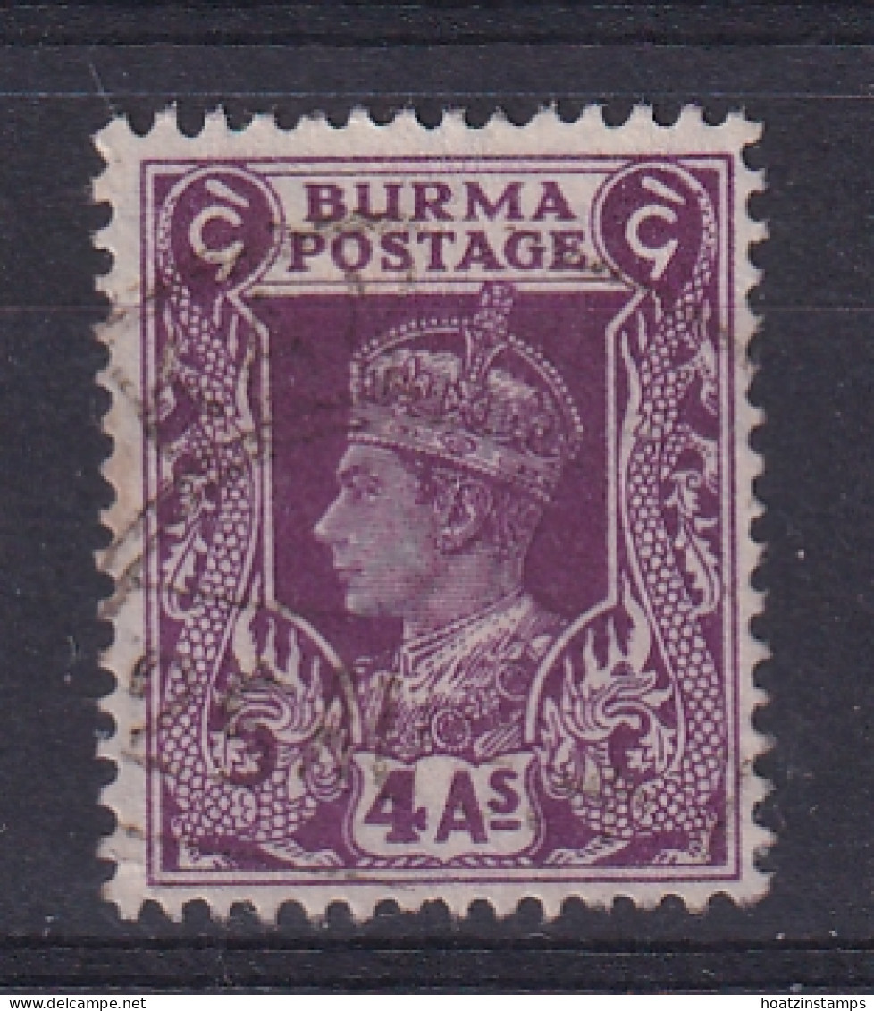 Burma: 1946   British Civil Administration - KGVI   SG58    4a   Used - Birmanie (...-1947)