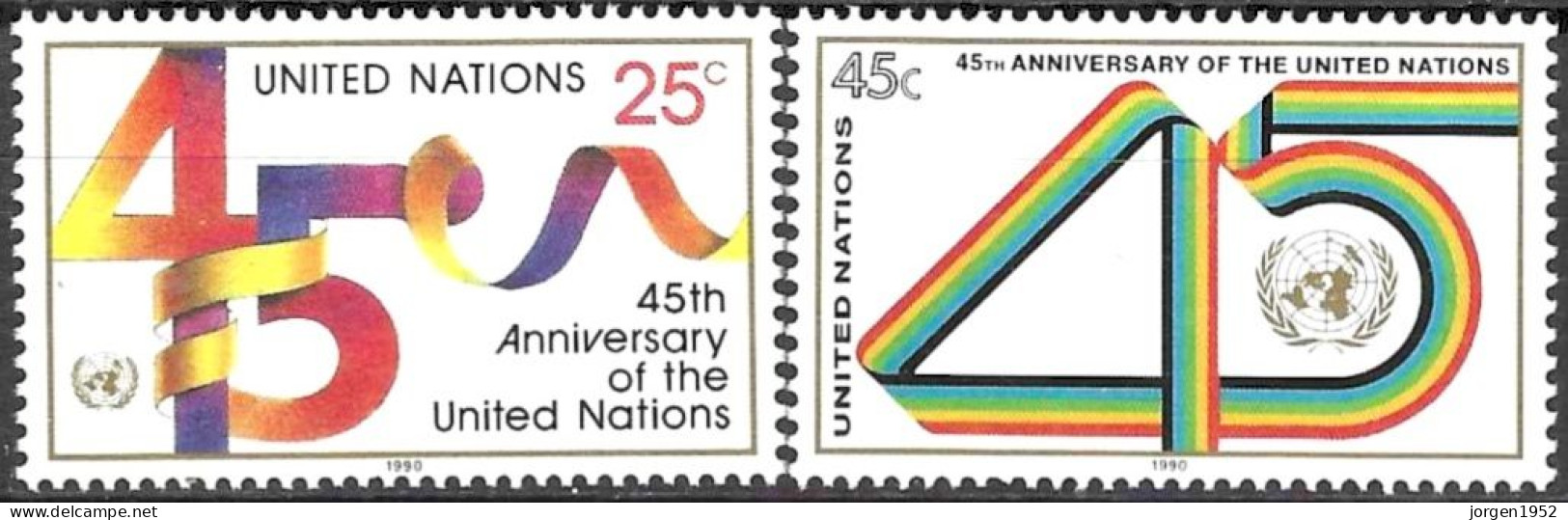 UNITED NATIONS # NEW YORK FROM 1990 STAMPWORLD 602-03** - Neufs