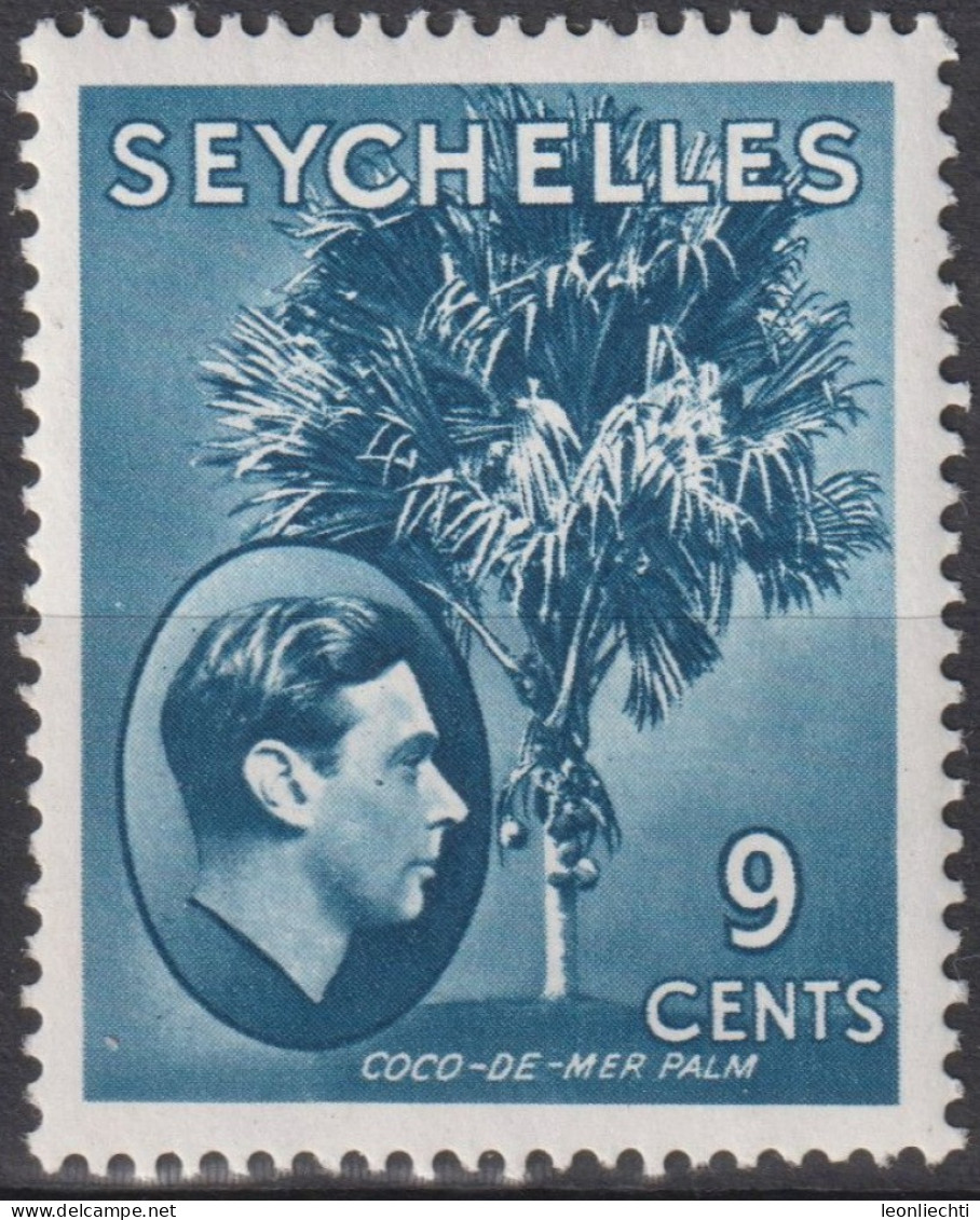 1945 Seychellen (...-1976) ° Mi:SC 127, Sn:SC 131, Yt:SC 135, Coco-de-Mer Palm, King George VI Definitives (1) - Seychellen (...-1976)