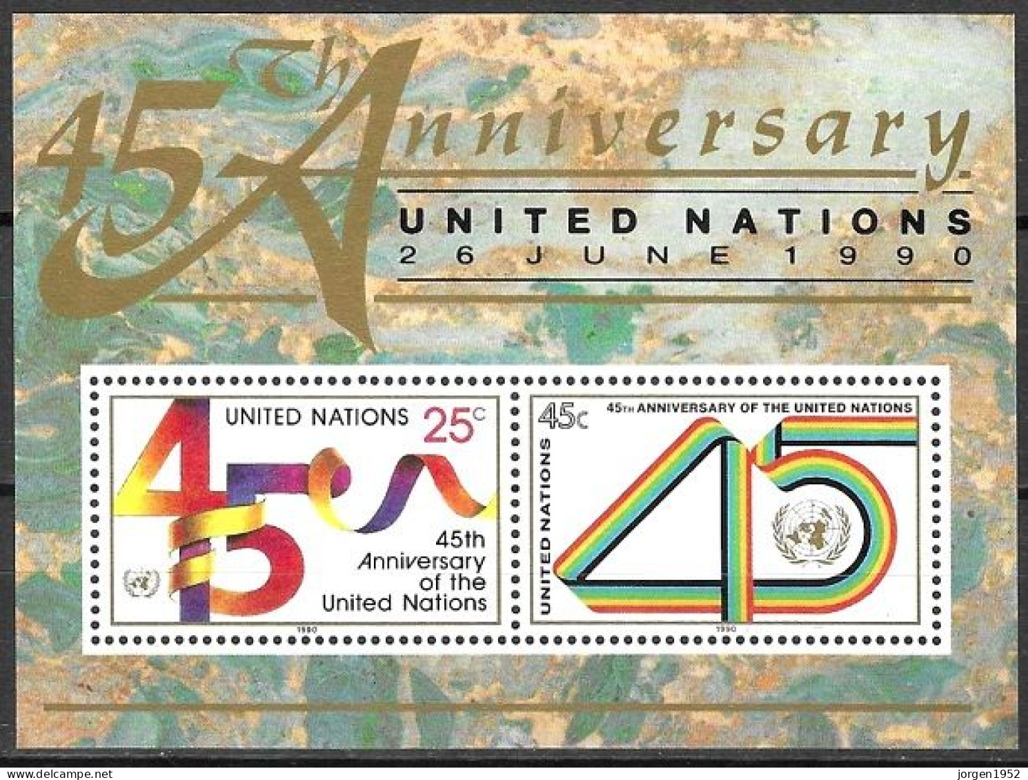 UNITED NATIONS # NEW YORK FROM 1990 STAMPWORLD 602-03** - Unused Stamps
