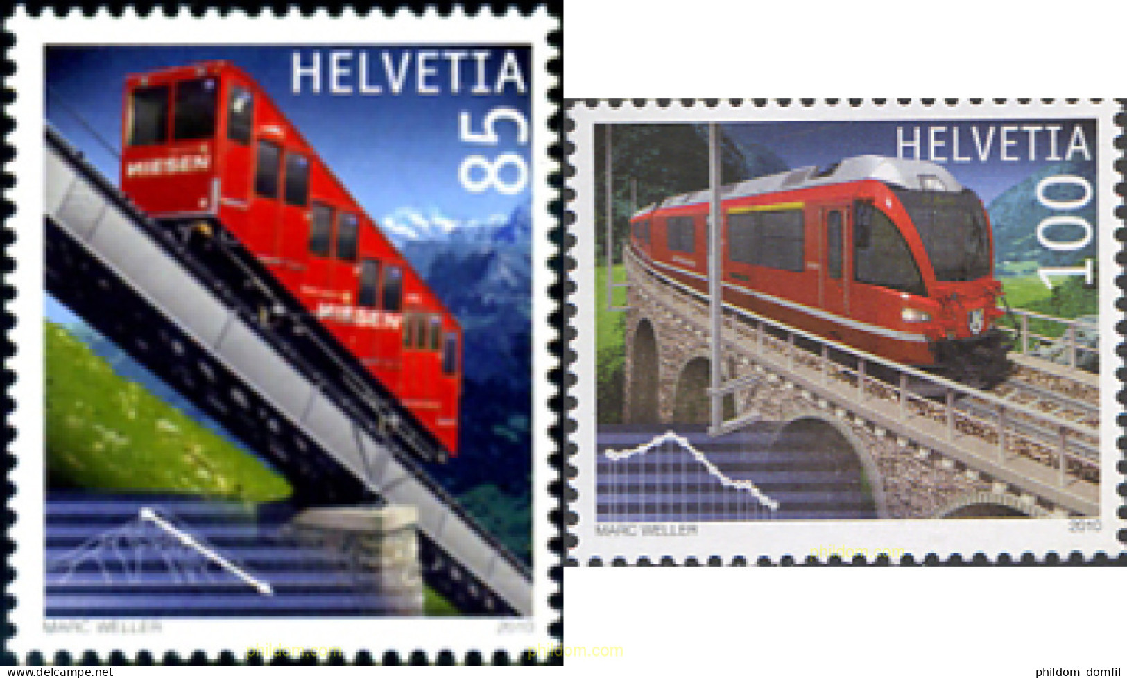 253076 MNH SUIZA 2010 TRENES - Unused Stamps