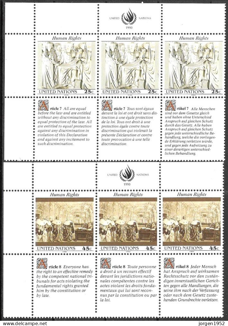 UNITED NATIONS # NEW YORK FROM 1990 STAMPWORLD 606-07** - Neufs