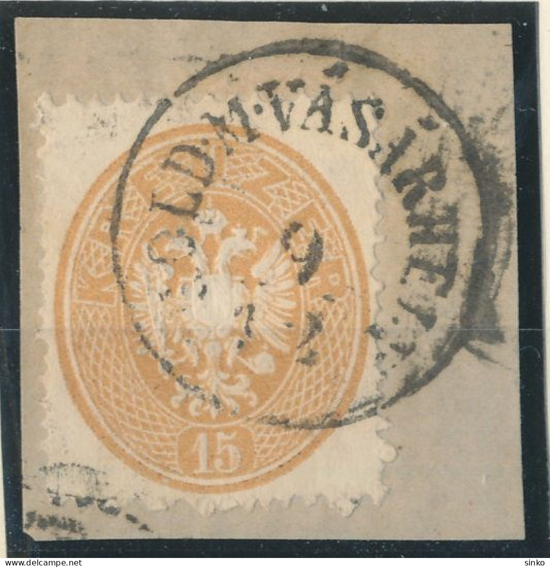 1863. Typography With Embossed Printing 15kr, HOLD.M.VASARHELY - ...-1867 Prephilately