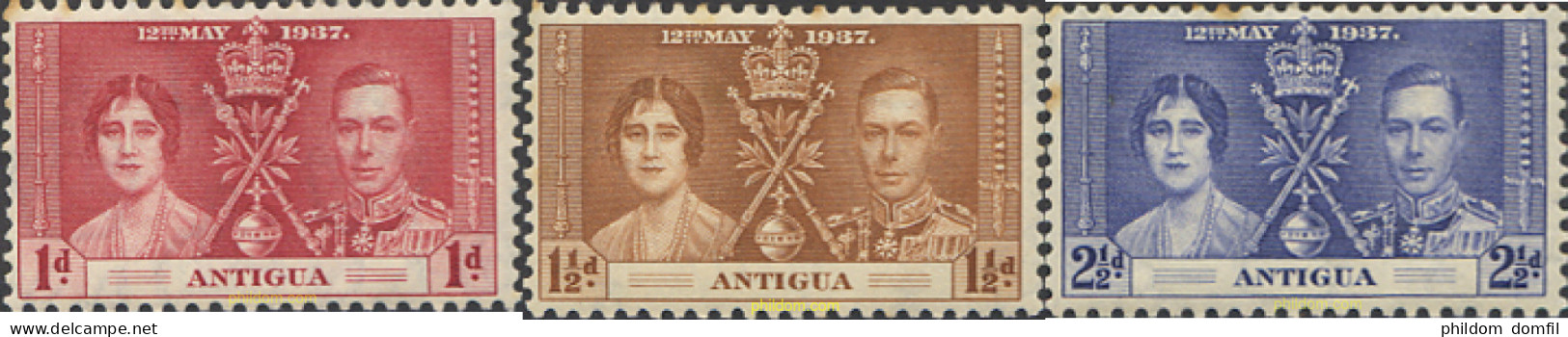 286437 HINGED ANTIGUA 1937 CORONACION DE JORGE V - Other & Unclassified