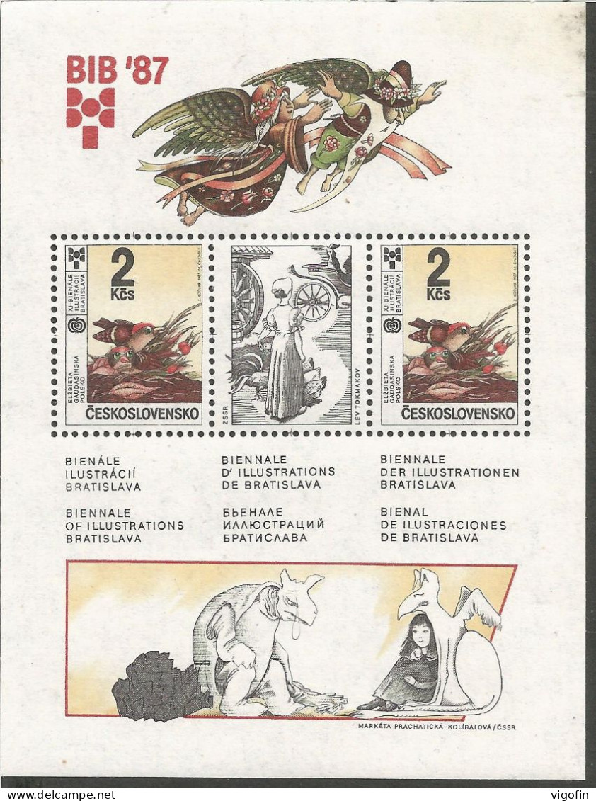 CSR 1987-2921-4 CHILDREN, CZECHOSLOVAKAI, 1 X 4v, MNH - Fairy Tales, Popular Stories & Legends