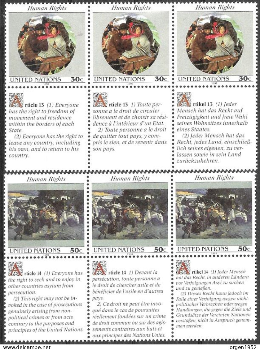 UNITED NATIONS # NEW YORK FROM 1991 STAMPWORLD 623-24** - Unused Stamps