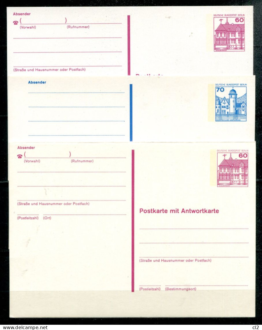 BERLIN - Ganzsache(Entier Postal) - Mi P122, 123 Et 125 - Postales - Nuevos