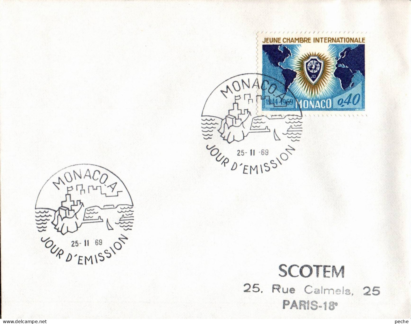 N°663 V -cachet Monaco A -jour D'émission- - Postmarks