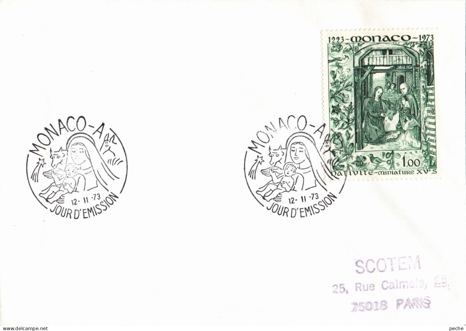 N°669 V -cachet Monaco A -jour D'émission- - Postmarks