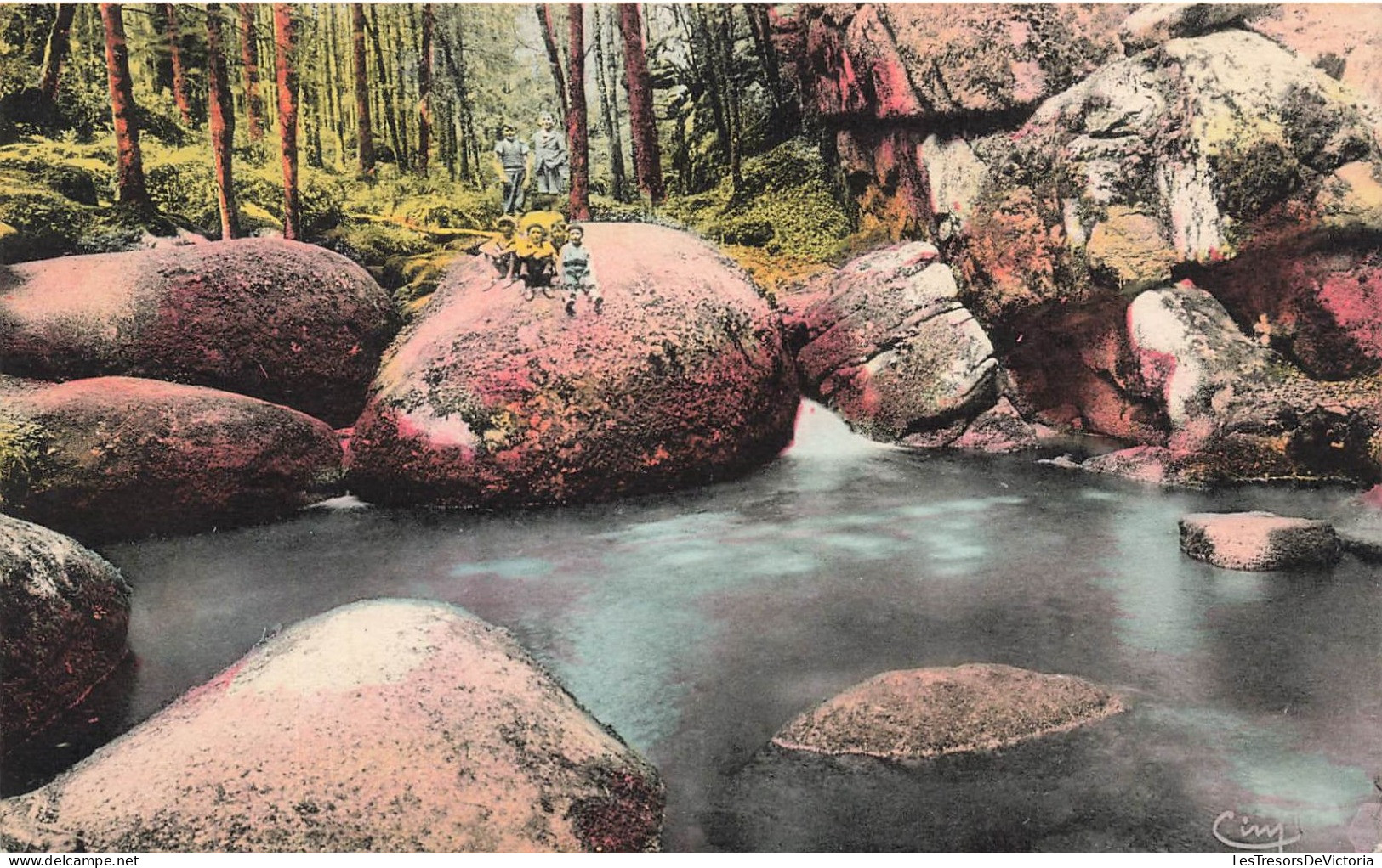 FRANCE - Huëlgoat - La Mare Aux Sangliers - Colorisé - Enfants  - Carte Postale Ancienne - Huelgoat