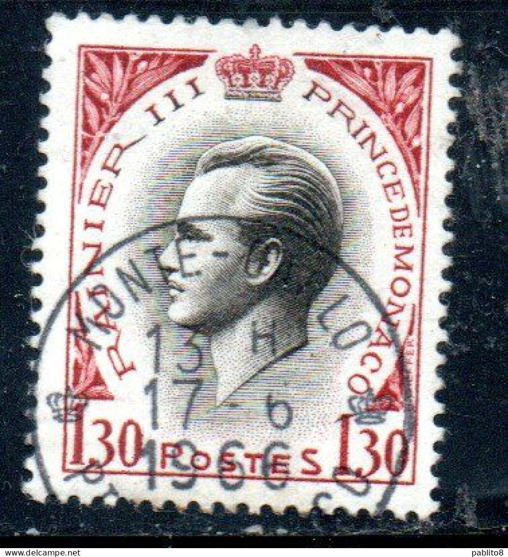 MONACO 1964 PRINCE RAINIER III 1.30fr USED USATO OBLITERE' - Gebruikt