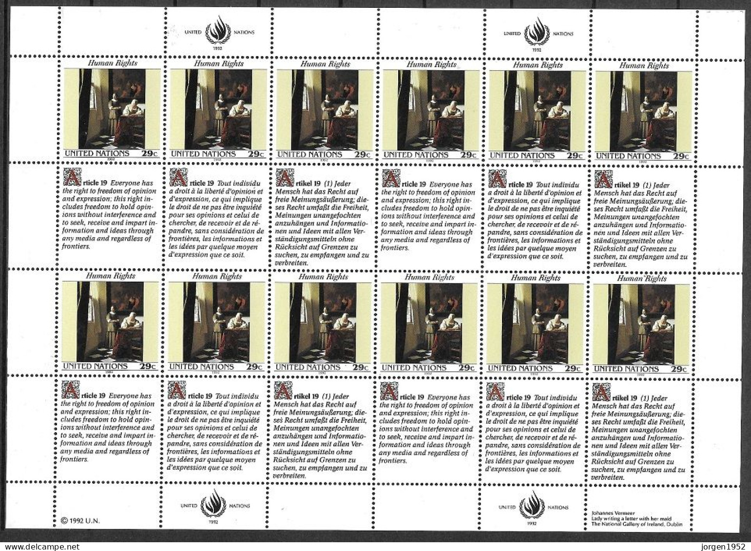 UNITED NATIONS # NEW YORK FROM 1992 STAMPWORLD 640-41** - Unused Stamps