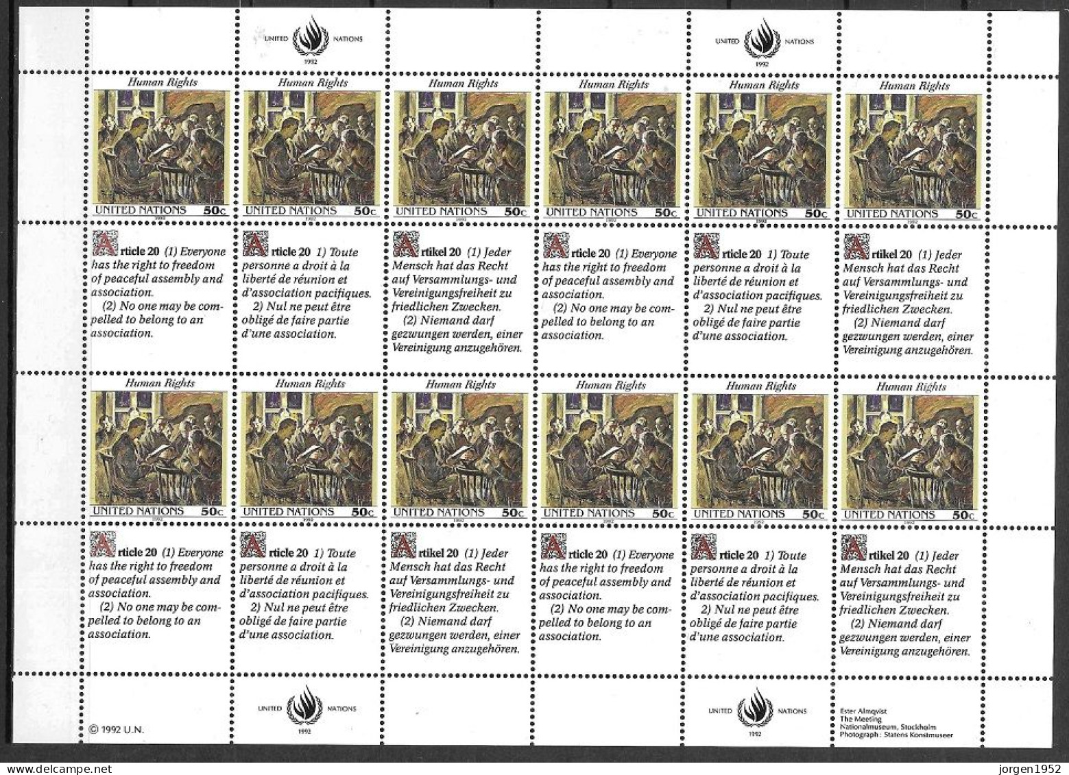 UNITED NATIONS # NEW YORK FROM 1992 STAMPWORLD 640-41** - Unused Stamps