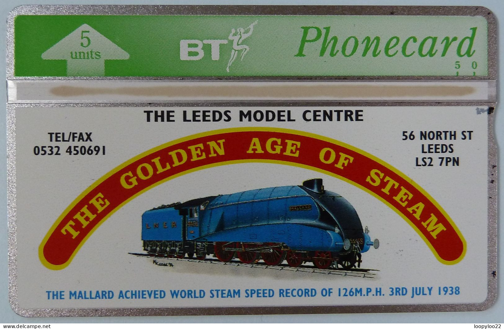 UK - Great Britain - BT & Landis & Gyr - BTP218 - Leeds Model Centre 2 Mallard - 402E - 1000ex - Mint - BT Emissions Privées