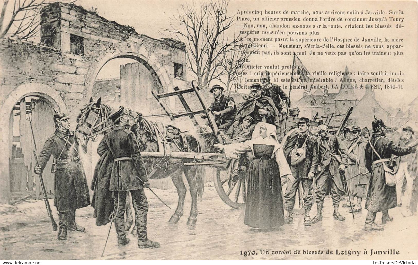 FRANCE - Un Convoi De Blessés De Logny à Janville - Animé - Carte Postale Ancienne - Loigny