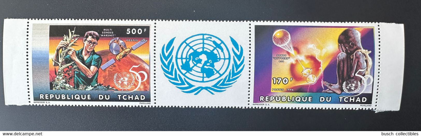 Tchad Chad Tschad 1996 Mi. 1357a - 1358a A United Nations Unies Vereinte Nationen UNO ONU UN 50 Ans Jahre Years - Tschad (1960-...)