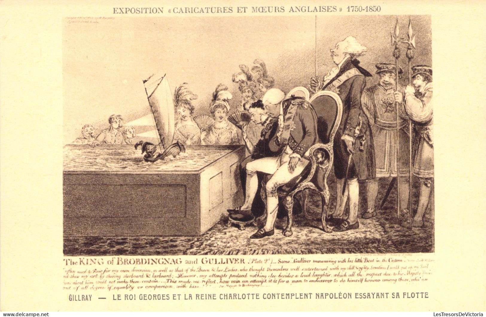 Exposition caricatures et moeurs anglais 1750 1850  - Carnets de 6 cartes  - Carte Postale Ancienne