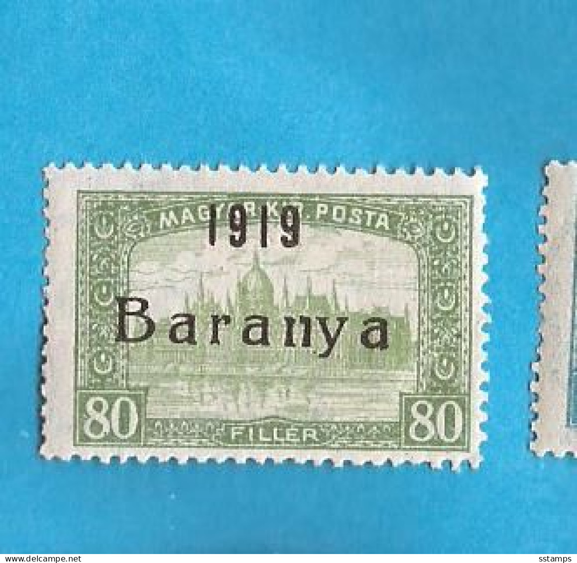 6-24  1919    BARANYA  29  UNGARN SERBIA JUGOSLAVIJA OVERPRINT  INTERESSANT  - TYP II - B - NEVER HINGED - Baranya