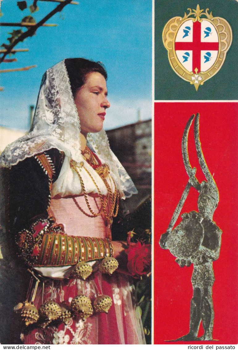 Cartolina - Ittiri ( Sassari ) Costumi Sardi - Iglesias