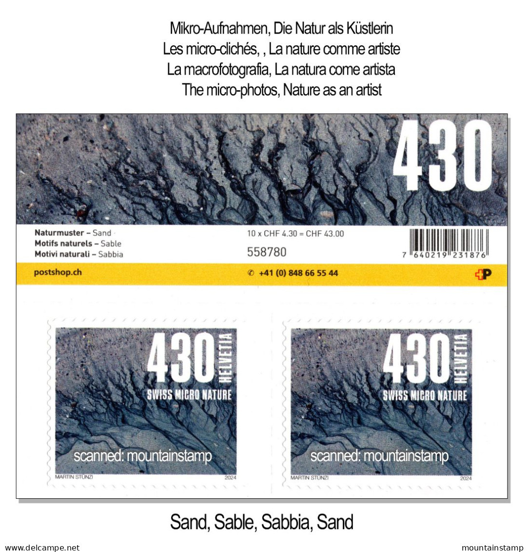 Switzerland 2024 Naturmuster Motifs naturels Motivi naturali Natural patterns - Serie with Illustration MNH **