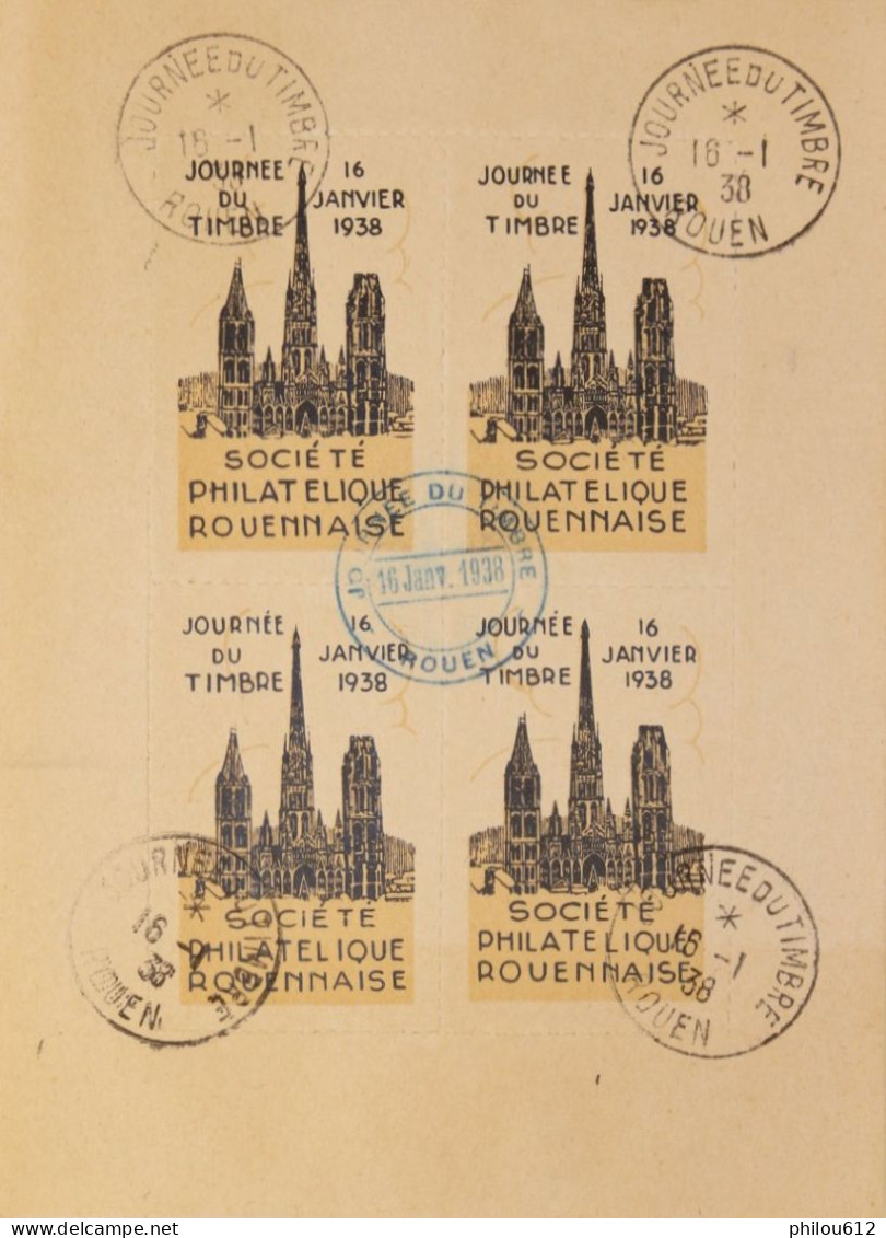 76 - Rouen Bloc Journée Du Timbre1938 - Andere & Zonder Classificatie