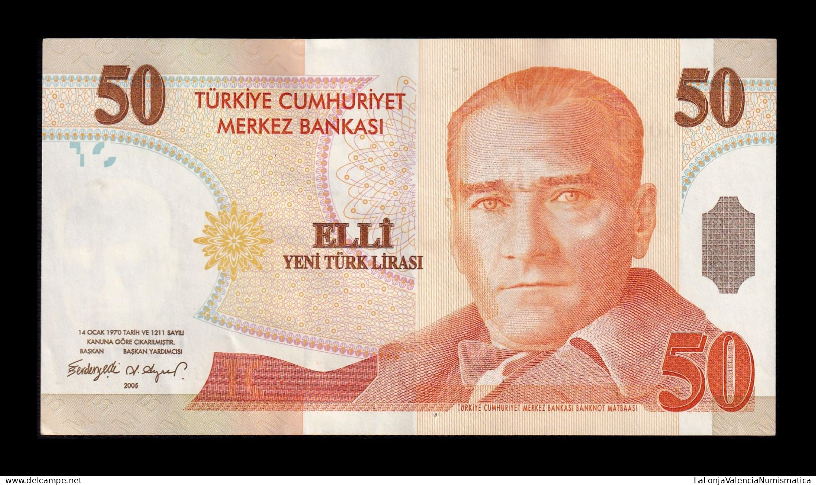 Turquía Turkey 50 Liras 2005 Pick 220b Mbc Vf - Turquie