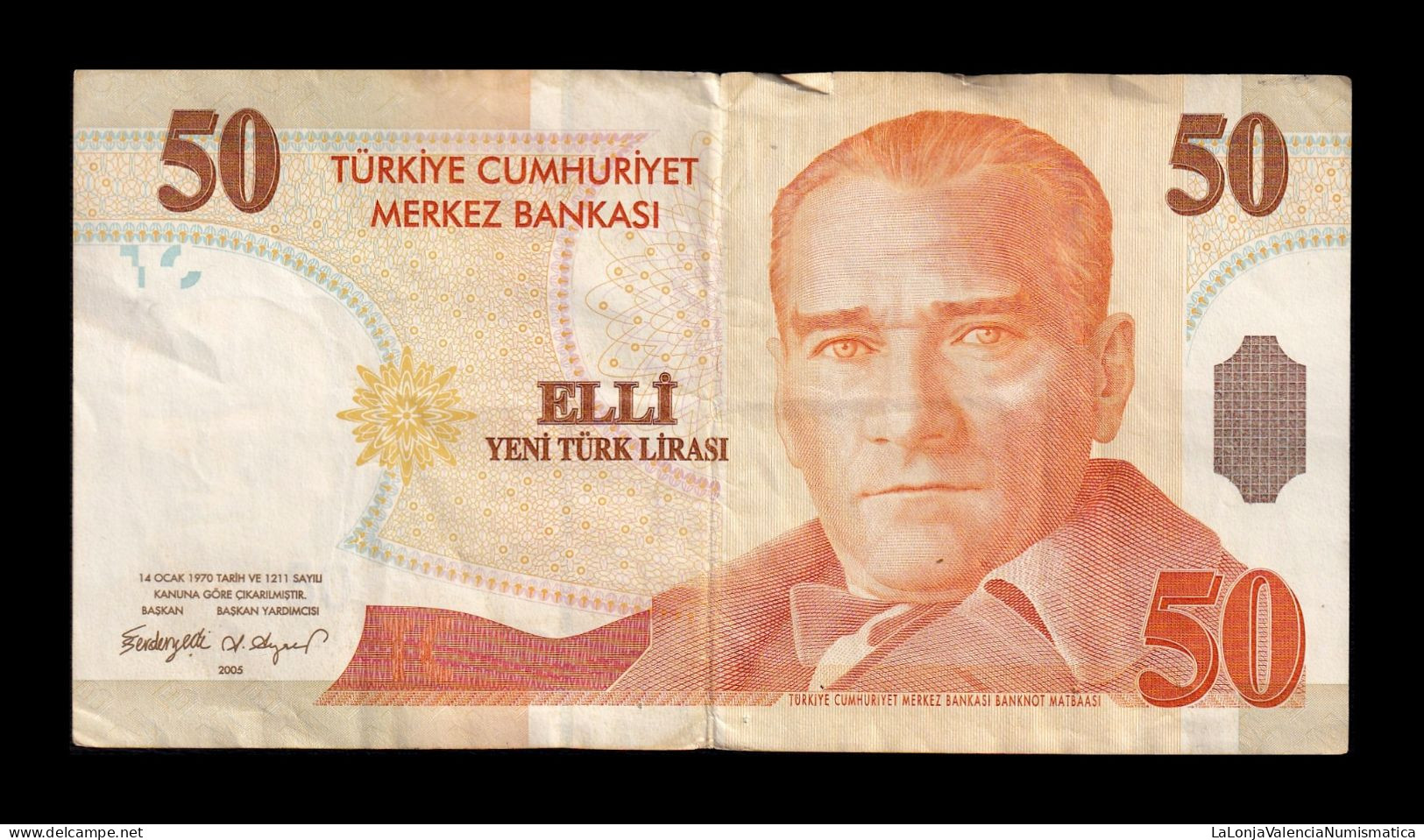 Turquía Turkey 50 Liras 2005 Pick 220b Mbc Vf - Türkei