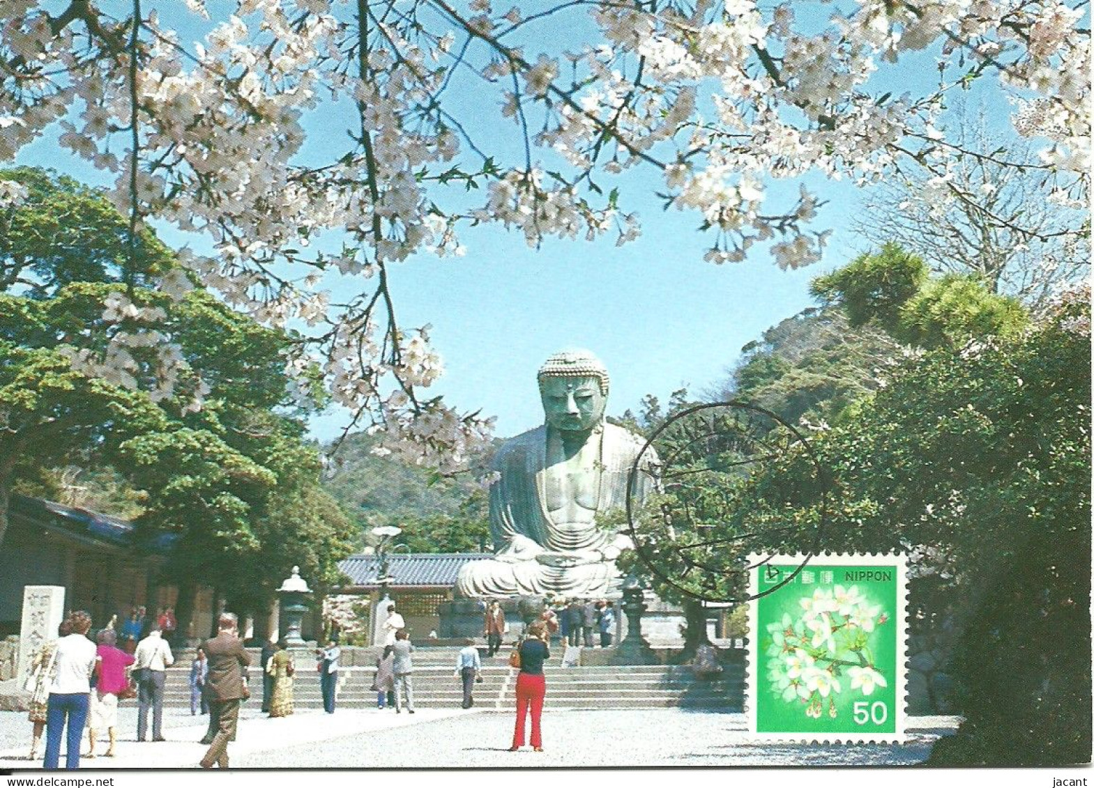 Carte Maximum - Japan - Flor De Cerejeira - Cherry Bloom - Cerisiers En Fleur - Postcard Near The Buddha Kamakura - Tarjetas – Máxima