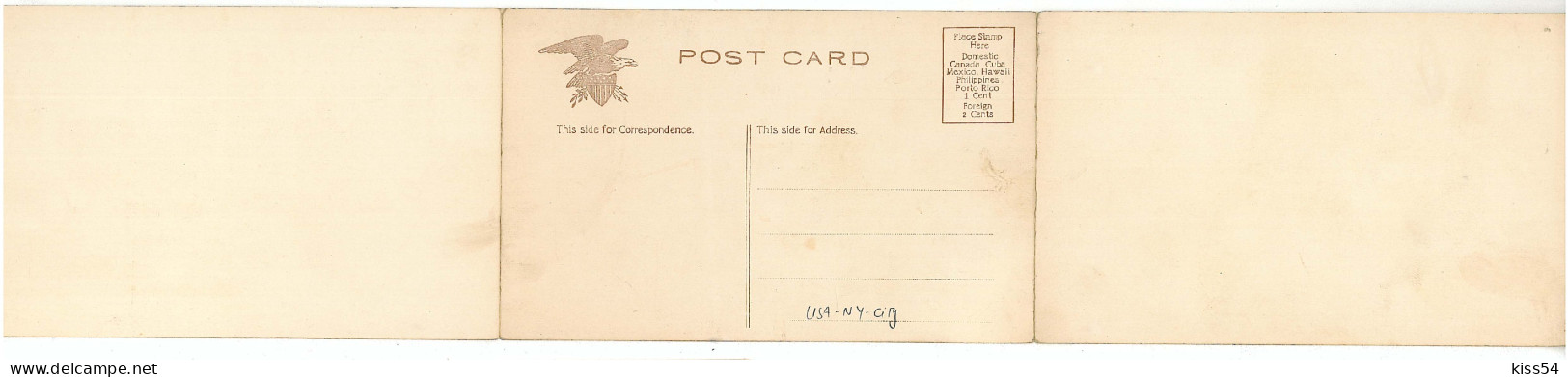 US 11 - 7363 NEW YORK CITY, USA - 3 Old Postcards - Unused - Tarjetas Panorámicas