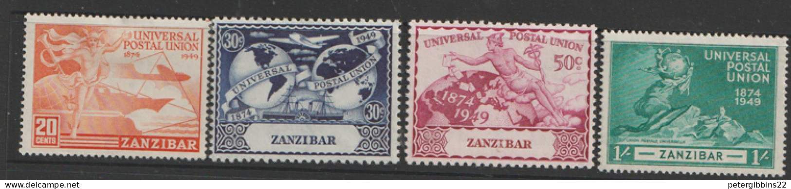 Zanzibar  1949  335-8  U P U Mounted Mint - Zanzibar (...-1963)