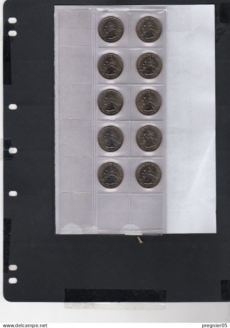 USA - Lot 10 Pièces 1/4 Dollar Série State Quarters D + P  2006 NEUF/UNC - 1999-2009: State Quarters