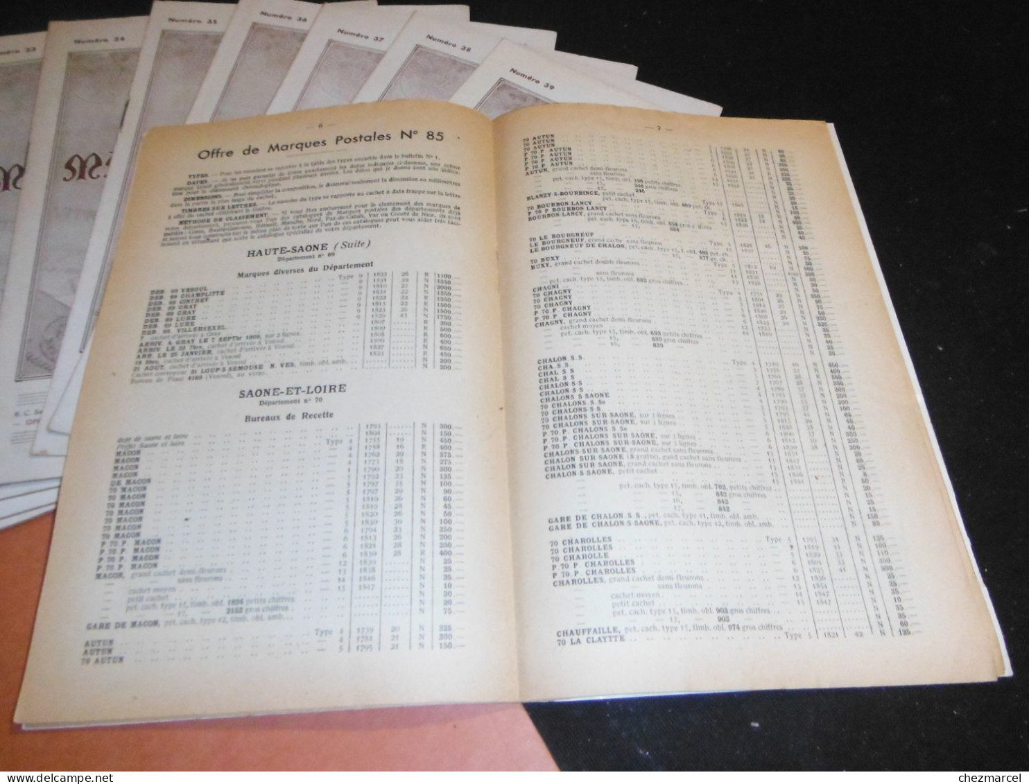 RARE!! Le Marcophile Bulletin Edite En 1947 Jusqu En 1960 Edite Par E.H De BEAUFOND 52 Numeros - Stempel