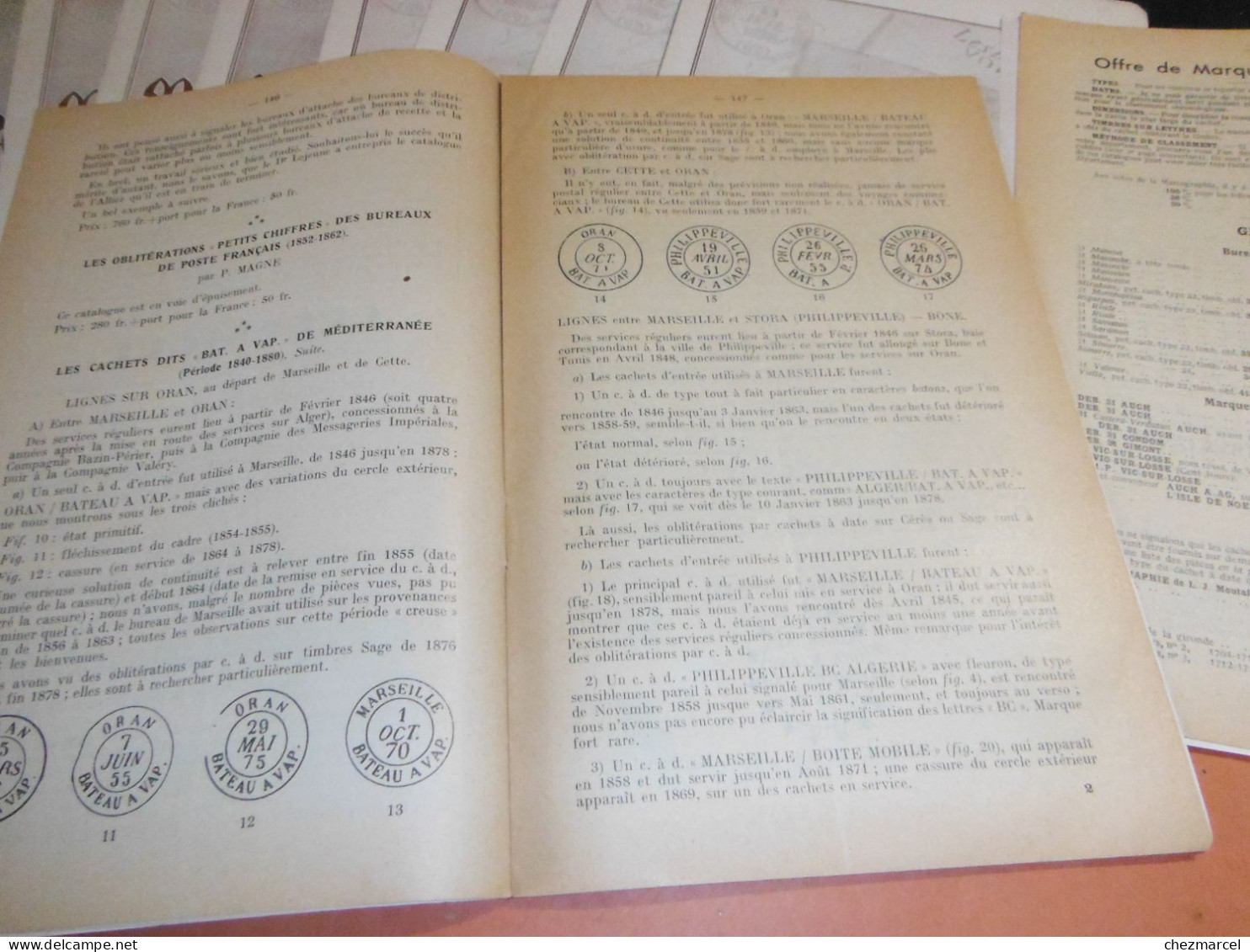 RARE!! le marcophile bulletin edite en 1947 jusqu en 1960 edite par E.H de BEAUFOND 52 numeros