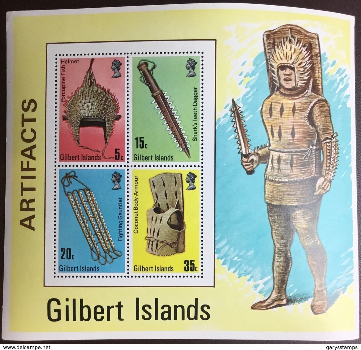 Gilbert Islands 1976 Artefacts Minisheet MNH - Isole Gilbert Ed Ellice (...-1979)