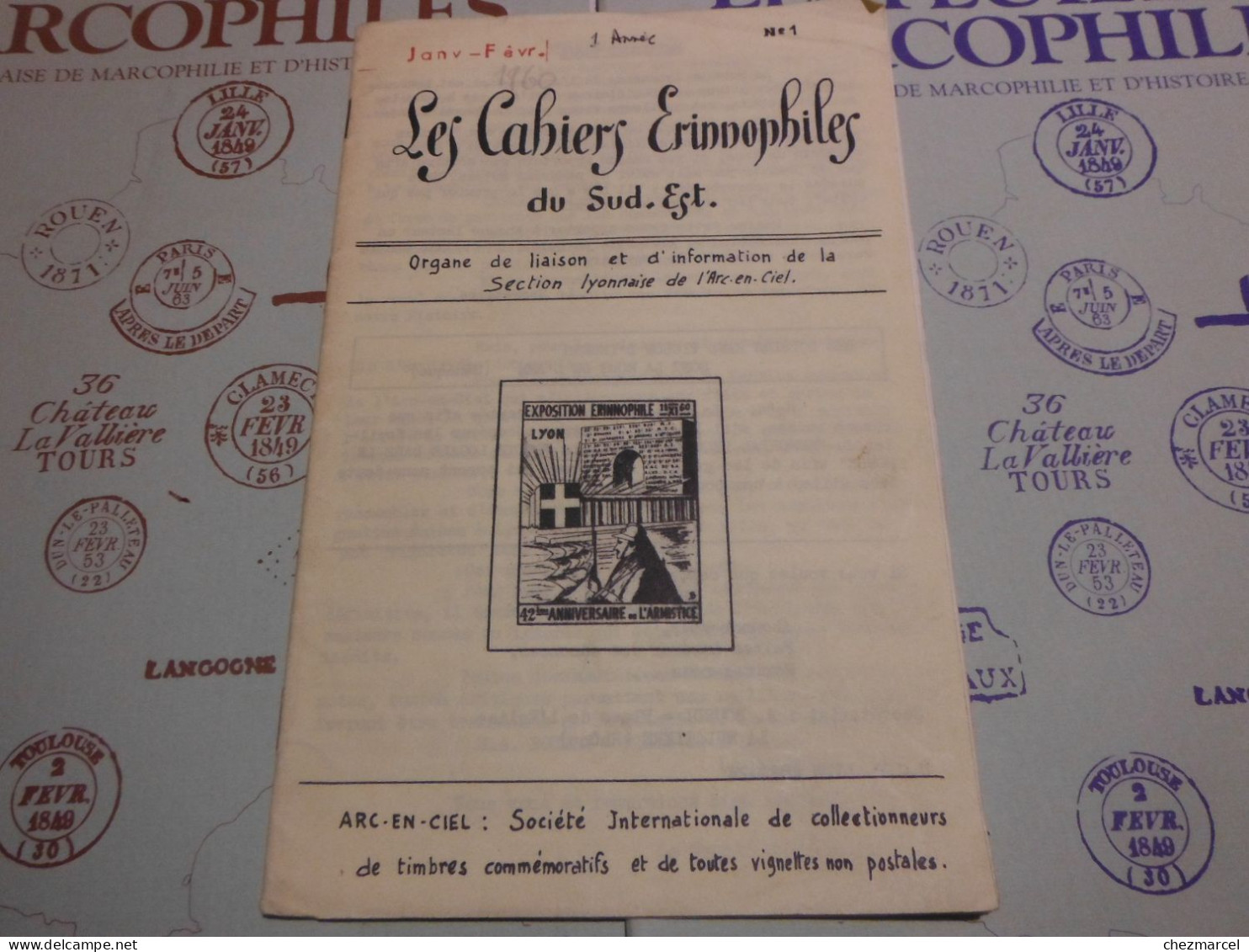 RARE  22 Numeros Les Cahiers Erinnophiles Du Sud.est 1961/62 Et 63/64 4 Annees De Bulletins Section Lyonnaise De L Aec - Briefmarkenmessen