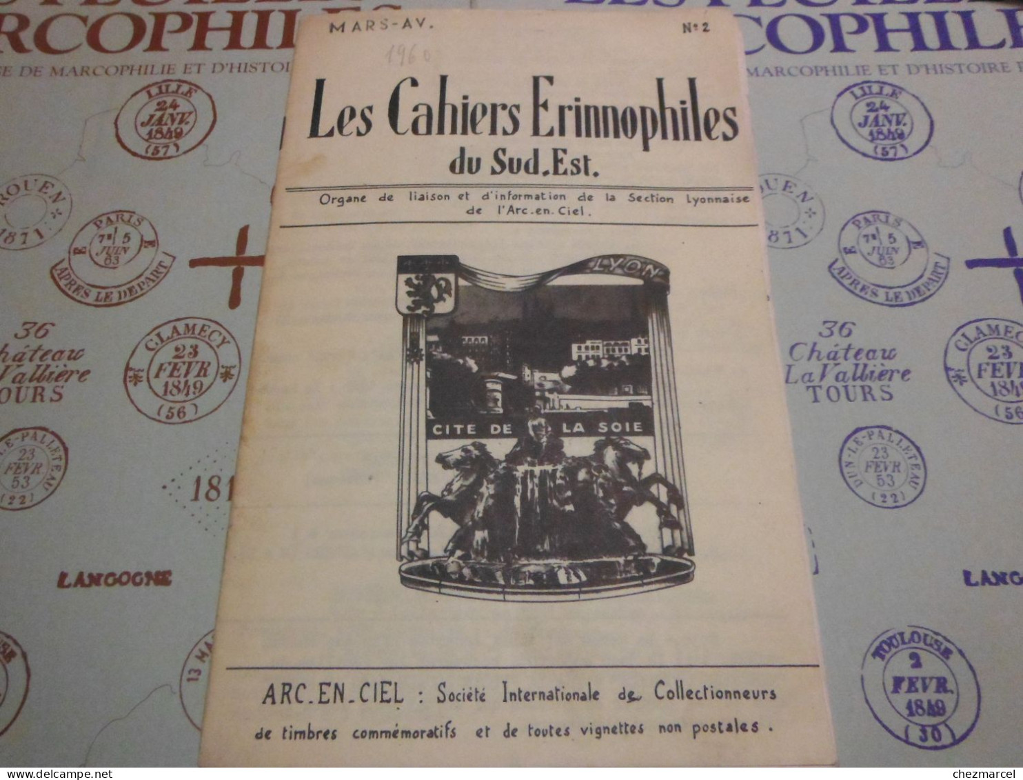 RARE  22 numeros les cahiers erinnophiles du sud.est 1961/62 et 63/64 4 annees de bulletins section lyonnaise de l aec