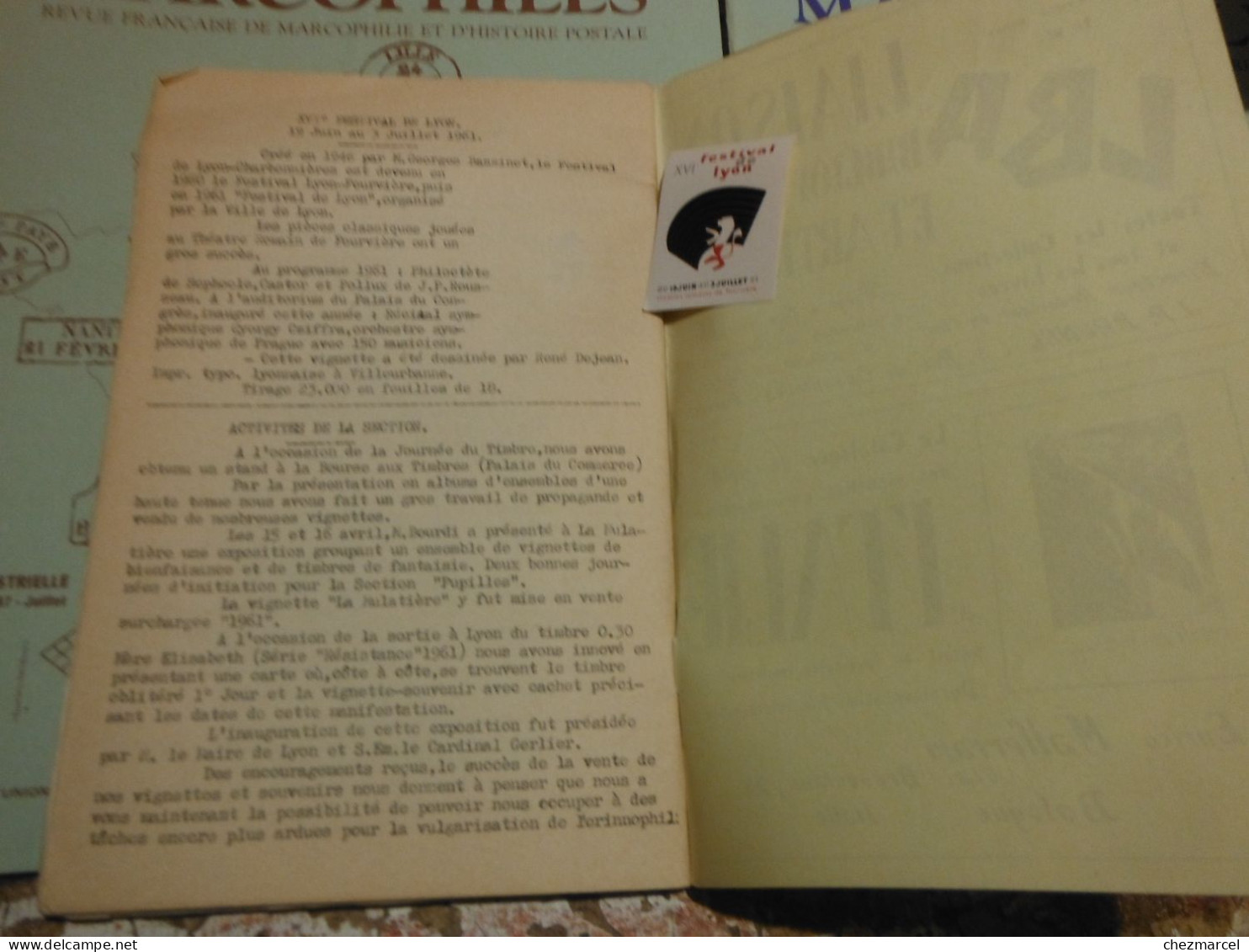 RARE  22 numeros les cahiers erinnophiles du sud.est 1961/62 et 63/64 4 annees de bulletins section lyonnaise de l aec