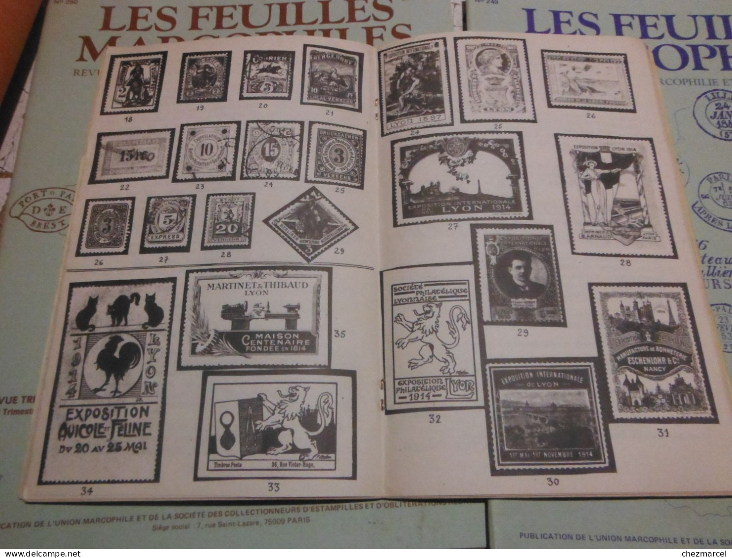 RARE  22 numeros les cahiers erinnophiles du sud.est 1961/62 et 63/64 4 annees de bulletins section lyonnaise de l aec