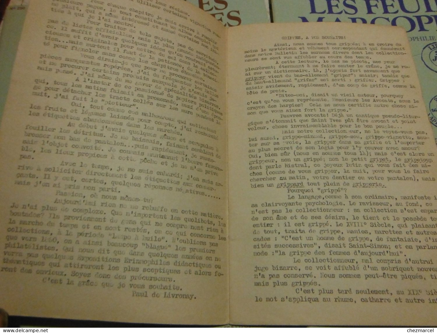 RARE  22 numeros les cahiers erinnophiles du sud.est 1961/62 et 63/64 4 annees de bulletins section lyonnaise de l aec