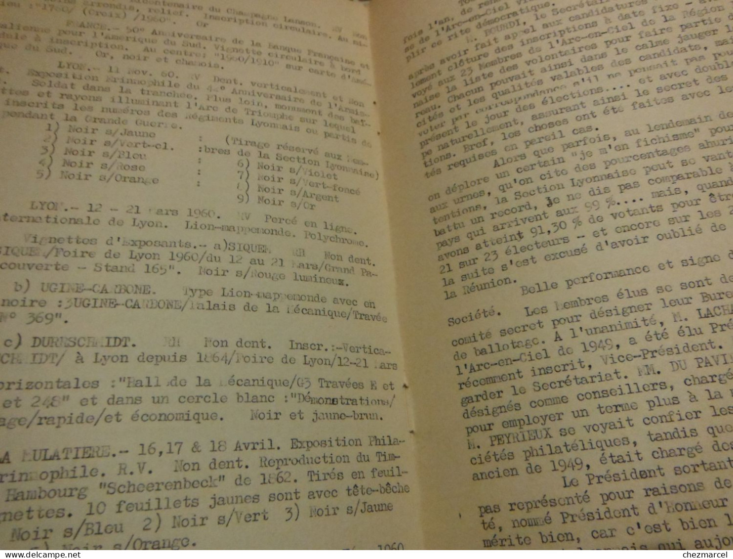 RARE  22 numeros les cahiers erinnophiles du sud.est 1961/62 et 63/64 4 annees de bulletins section lyonnaise de l aec