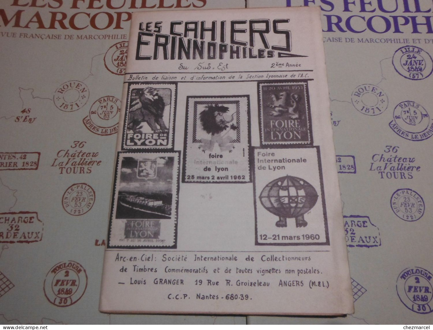 RARE  22 numeros les cahiers erinnophiles du sud.est 1961/62 et 63/64 4 annees de bulletins section lyonnaise de l aec