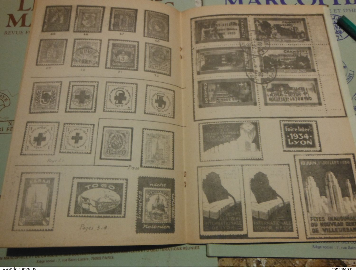 RARE  22 numeros les cahiers erinnophiles du sud.est 1961/62 et 63/64 4 annees de bulletins section lyonnaise de l aec