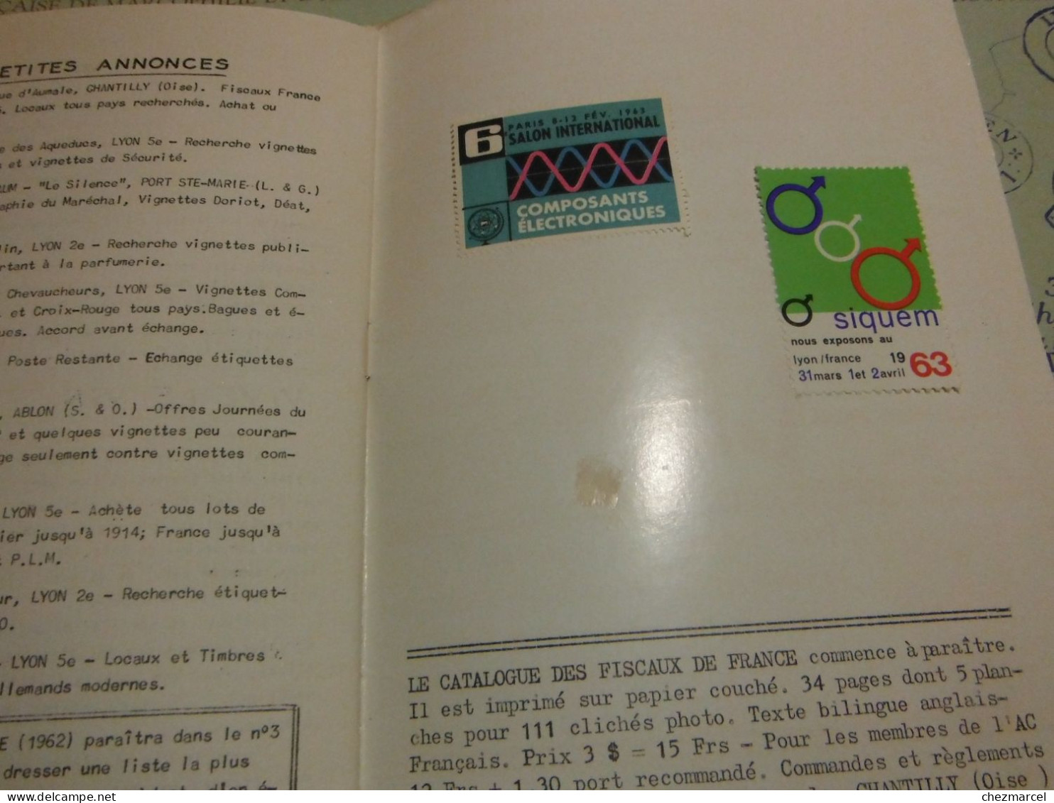 RARE  22 numeros les cahiers erinnophiles du sud.est 1961/62 et 63/64 4 annees de bulletins section lyonnaise de l aec