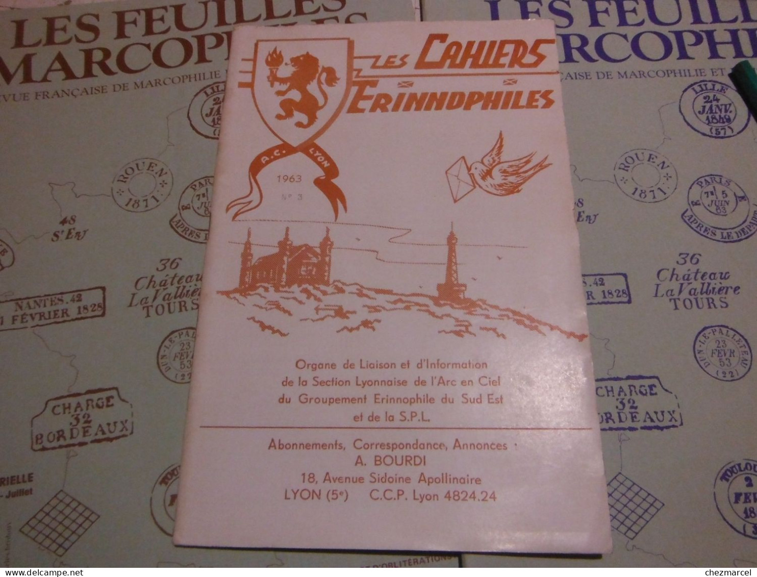 RARE  22 numeros les cahiers erinnophiles du sud.est 1961/62 et 63/64 4 annees de bulletins section lyonnaise de l aec