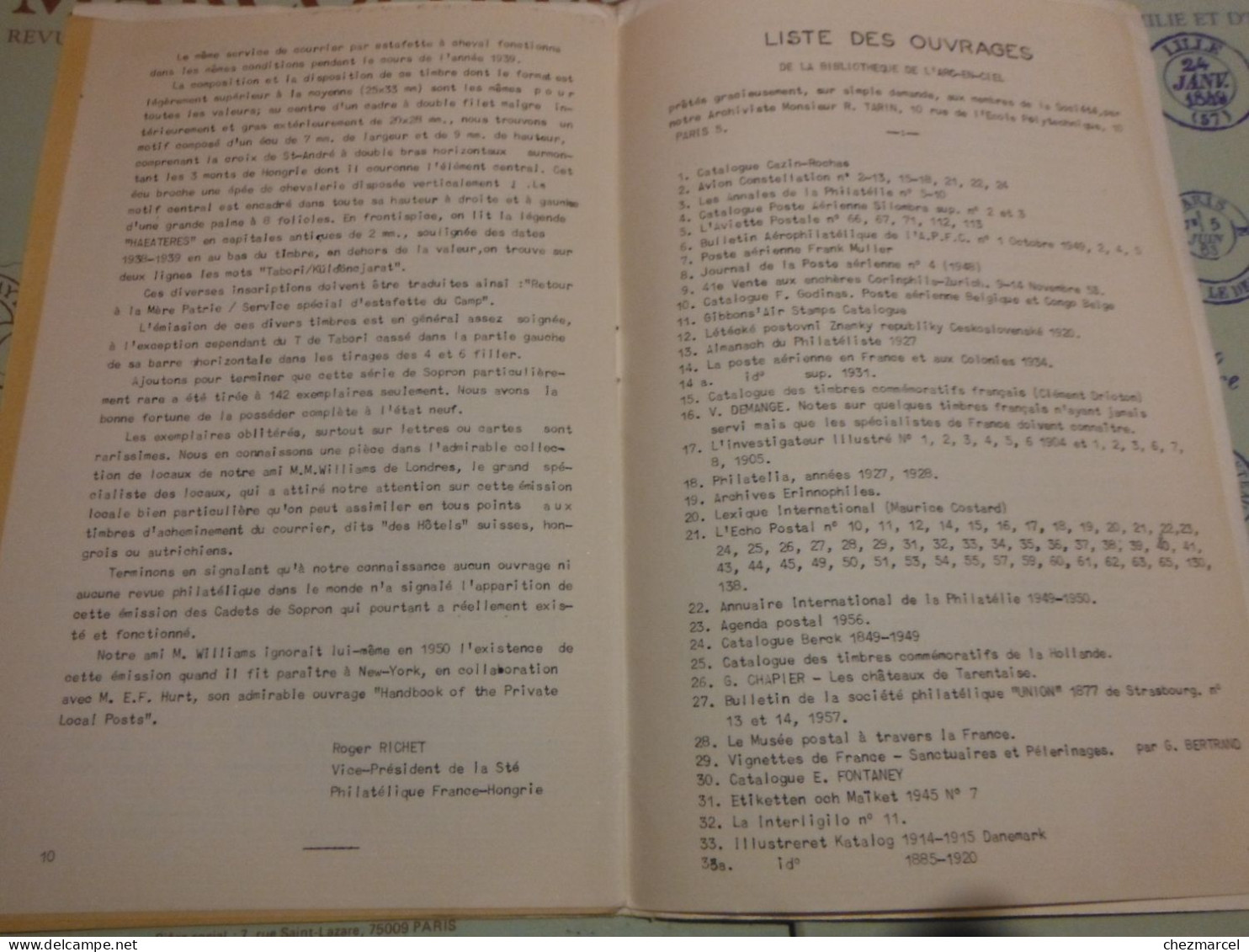 RARE  22 numeros les cahiers erinnophiles du sud.est 1961/62 et 63/64 4 annees de bulletins section lyonnaise de l aec