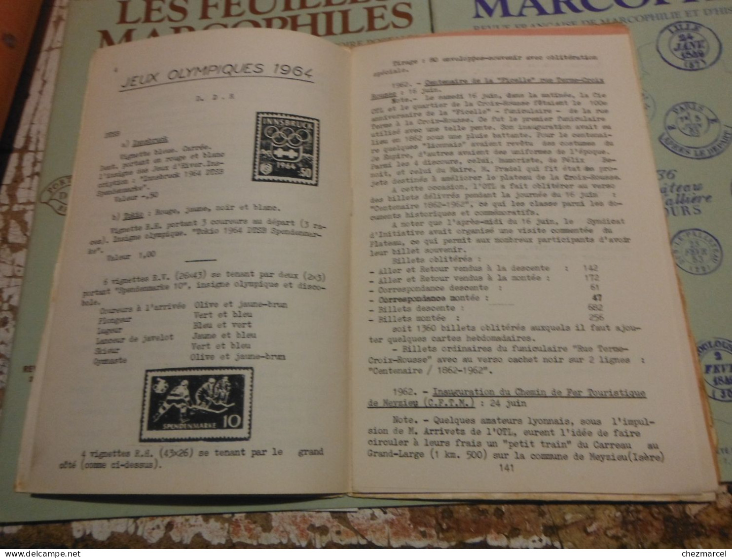 RARE  22 numeros les cahiers erinnophiles du sud.est 1961/62 et 63/64 4 annees de bulletins section lyonnaise de l aec